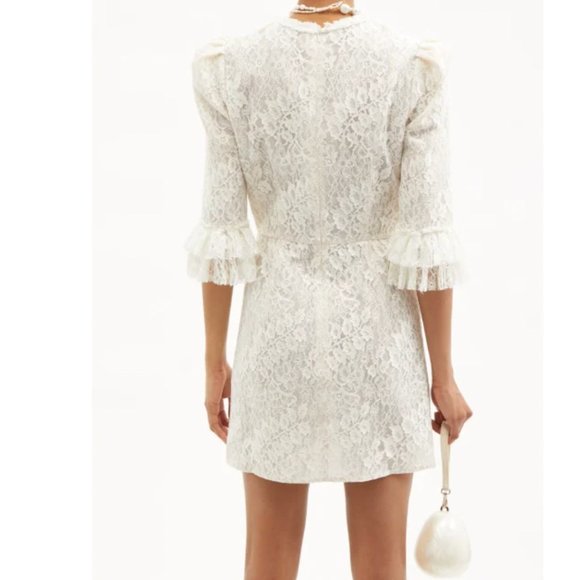 Vampire's Wife White Lace Mini Dress - Picture 4 of 6